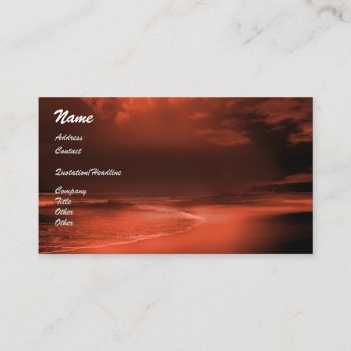 Customizable Red Sea Business Card Templates