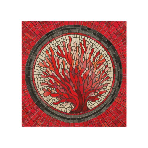Red Sea Fan Coral mosaic art