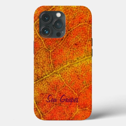 Red Sea Grape Leaf Tough iPhone 13 Pro Case