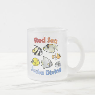 Red Sea Scuba Diving Frosted Glass Coffee Mug