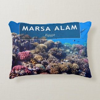 red sea snorkeling in marsa alam egypt accent pillow