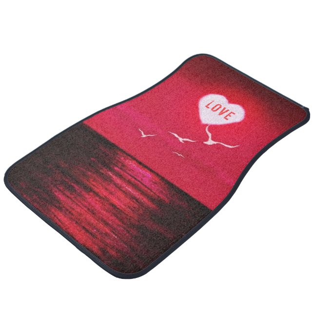 Red Sea Sunset Car Floor Mat - Customizable (Angled)