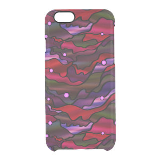Red Seascape Stained Glass Abstract Clear iPhone 6/6S Case