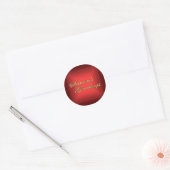 Red Season's Greetings Sticker (Envelope)