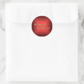 Red Season's Greetings Sticker (Bag)