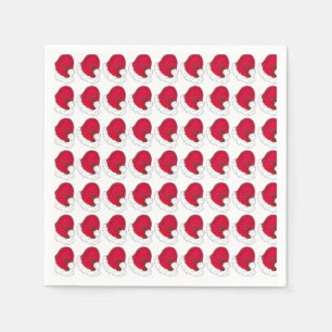 Red Secret Santa Claus Father Christmas Hat Napkins