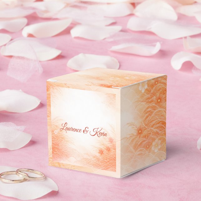 Red Seigaiha – Japanese Wedding Collection Favor Boxes (Wedding)