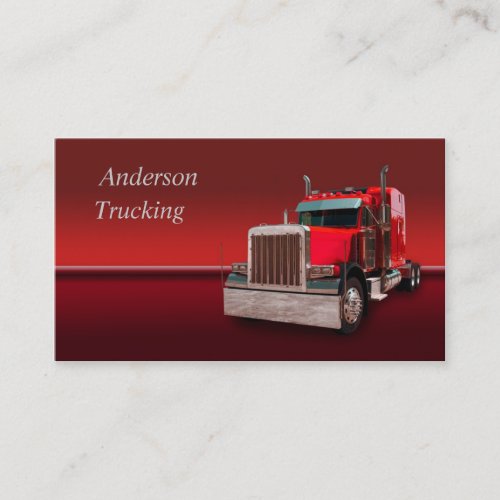 Red Semi Business Card