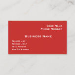 Red Semi-Gloss Business Card Template