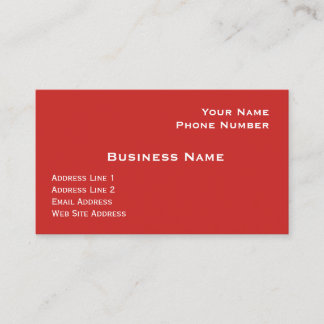 Red Semi-Gloss Business Card Template