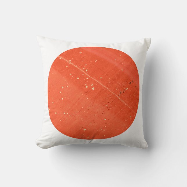 Red Semi Precious Stone Jasper Texture Cushion (Front)