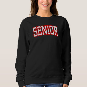 Red Senior College Football Costume Coach Student  Sweatshirt