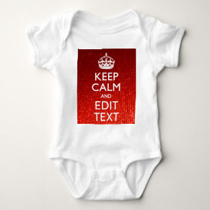 Red Sensation Keep Calm and Have Your Text Baby Bodysuit
