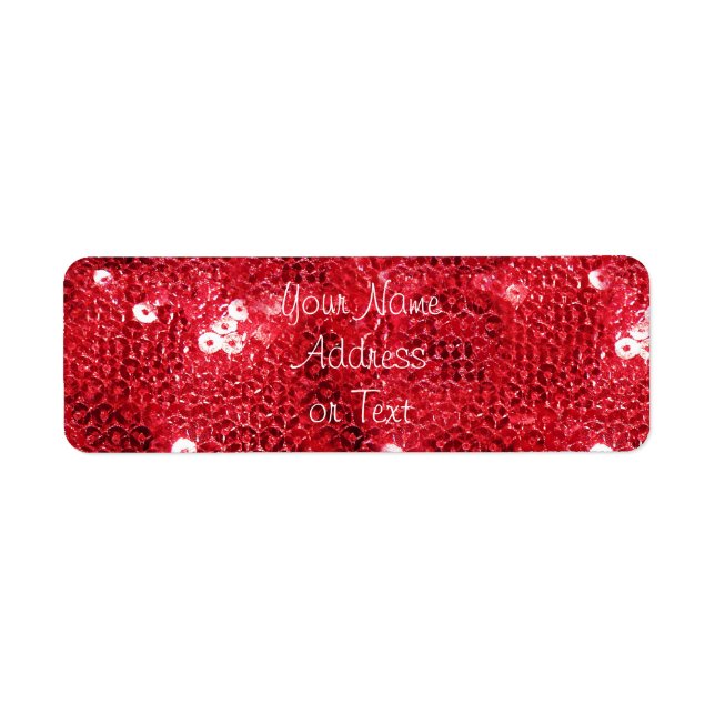 Red Sequin Image  Background Label (Front)