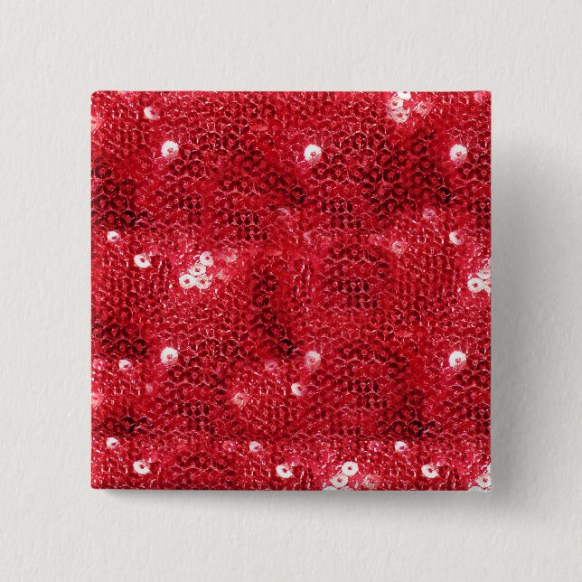Red Sequin Image  Background Pinback Button (Front)