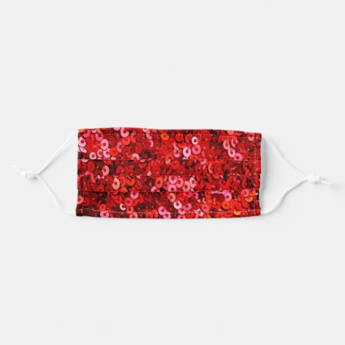 Red Sequins pattern Adult Cloth Face Mask