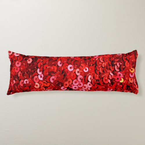 Red Sequins pattern Body Pillow