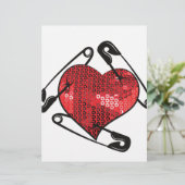 red sequins safety pin (Standing Front)
