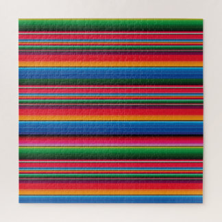 Red Serape Saltillo traditional mexican blanket Le Jigsaw Puzzle