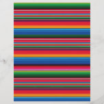 Red Serape Saltillo traditional mexican blanket Letterhead<br><div class="desc">Diseño inspirado en el sarape saltillo originario del estado de Tlaxcala

Colorful design inspired by Mexican blanket sarape saltillo from Tlaxcala Mexico</div>