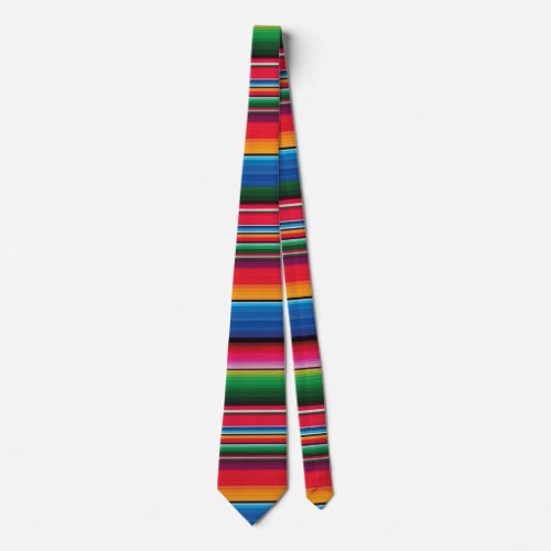 Red Serape Saltillo traditional mexican blanket Neck Tie