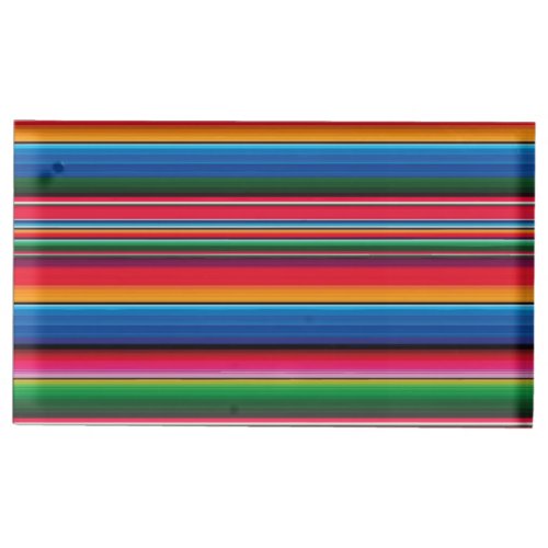 Red Serape Saltillo traditional mexican blanket Place Card Holder