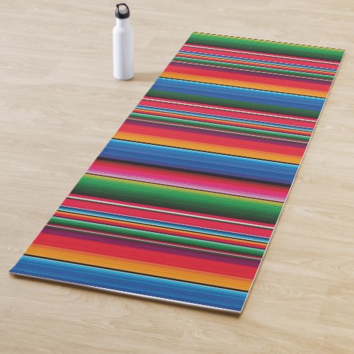 Red Serape Saltillo traditional mexican blanket Yoga Mat