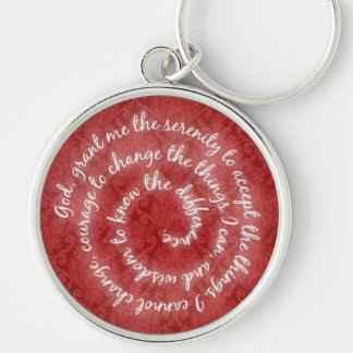Red Serenity Prayer Keychain