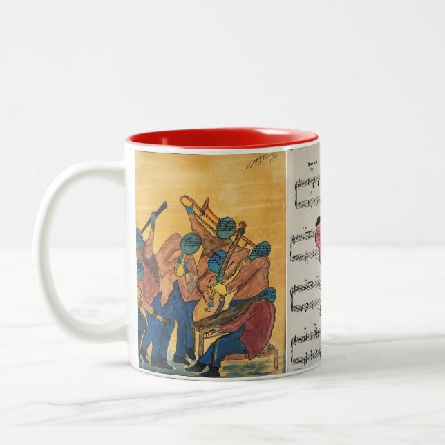 Red series jazz combo coffee mug (Left)