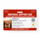 Red Service Dog 2 Logo & Photo ID