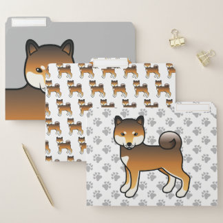 Red Sesame Shiba Inu Cute Cartoon Dog File Folder