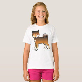 Red Sesame Shiba Inu Cute Cartoon Dog T-Shirt