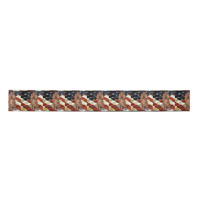 RED SETTER CURLING  SATIN RIBBON (Front)