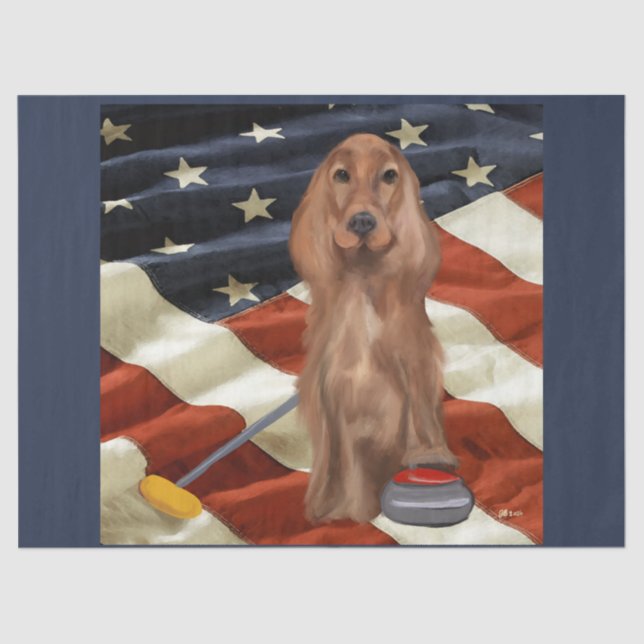 RED SETTER CURLING  TISSUE PAPER (Front)