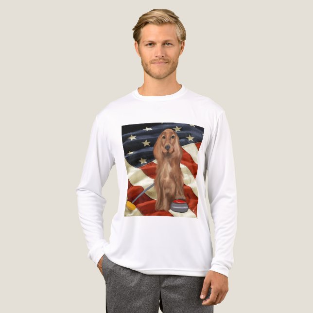 RED SETTER CURLING  Tri-Blend SHIRT (Front Full)