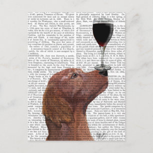 Red Setter Dog Au Vin Postcard
