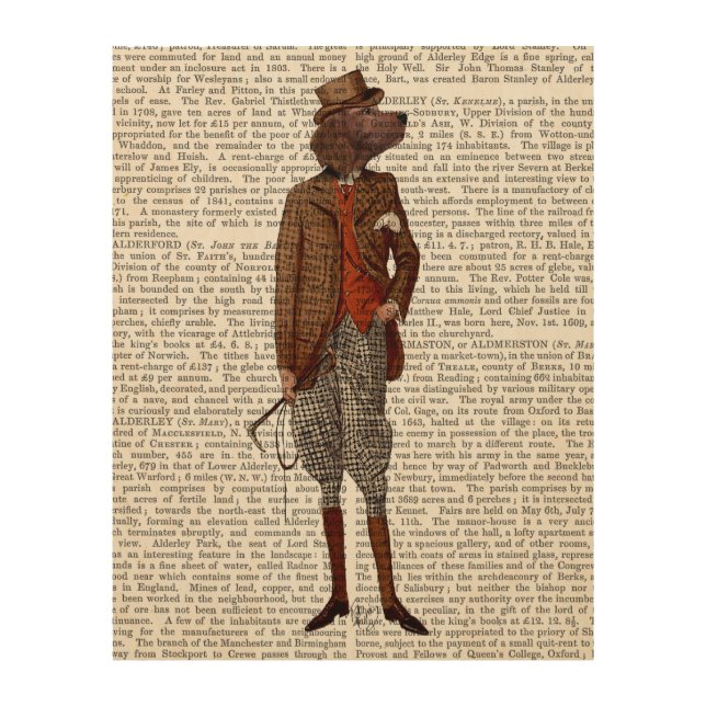 Red Setter Rider Full Wood Wall Decor (Front)