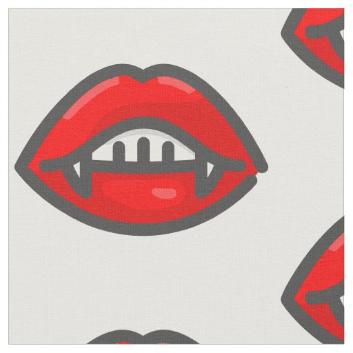 red sexy halloween vampire teeth fabric