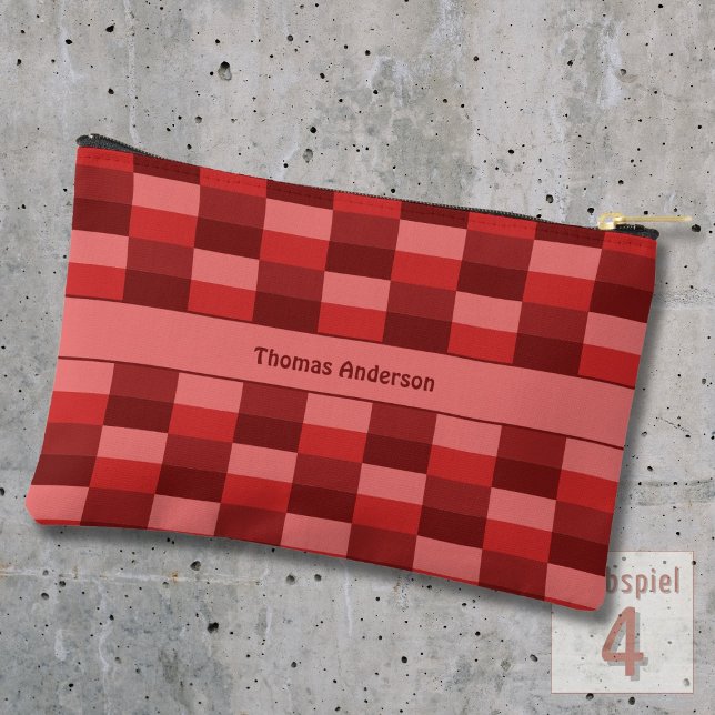 Red Shades Color Blocks Accessory Pouch (Creator Uploaded)