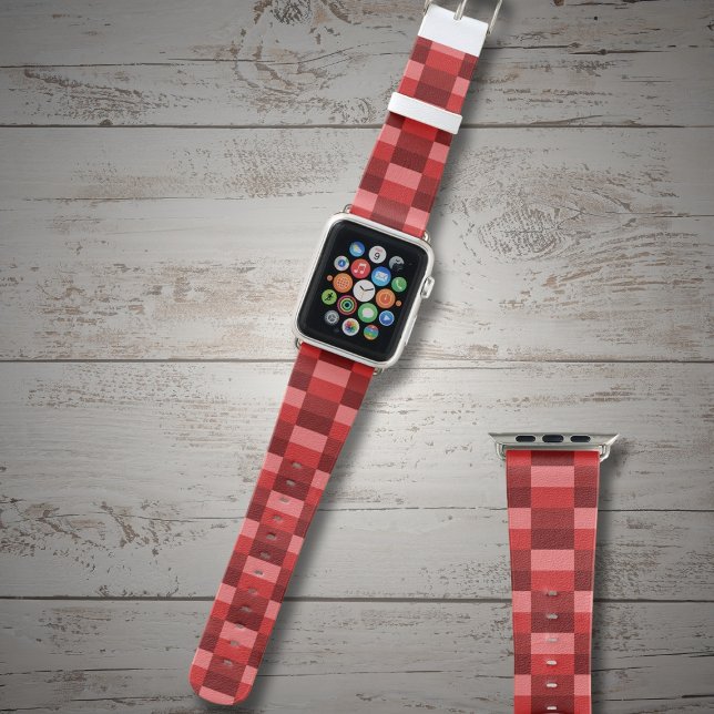 Red Shades Color Blocks Apple Watch Band (Creator Uploaded)