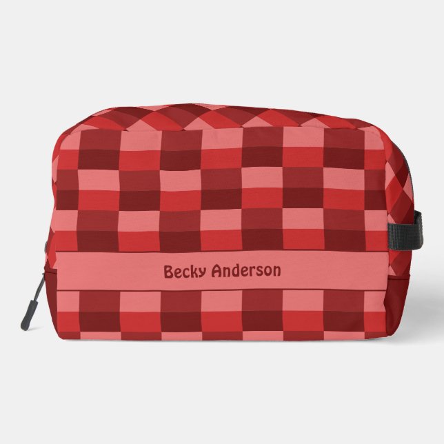 Red Shades Color Blocks Dopp Kit (Back)
