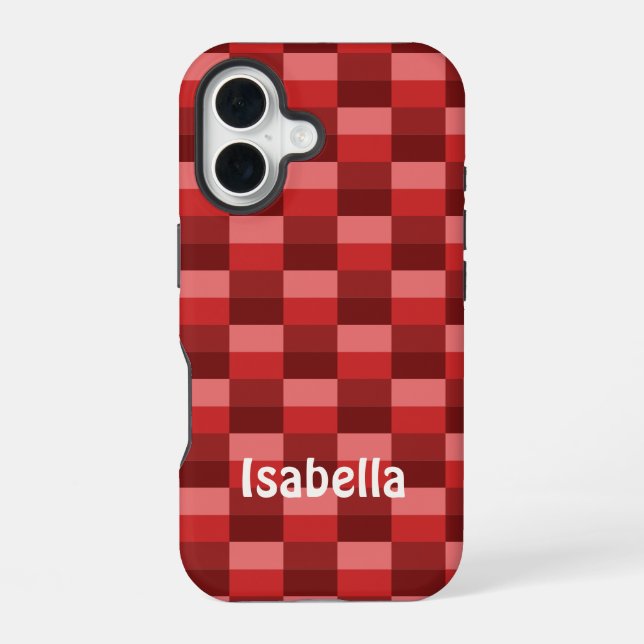 Red Shades Color Blocks Iphone Case (Back)