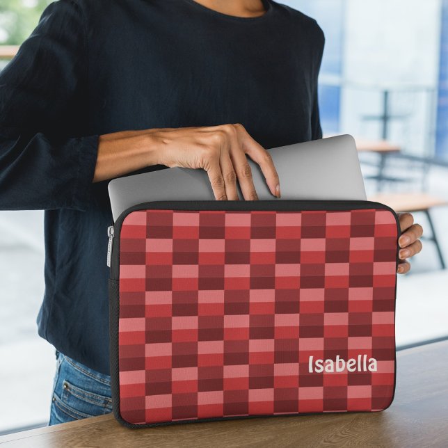 Red Shades Color Blocks Laptop Sleeve (Creator Uploaded)
