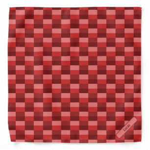 Red Shades Color Blocks Pocket Square Bandana