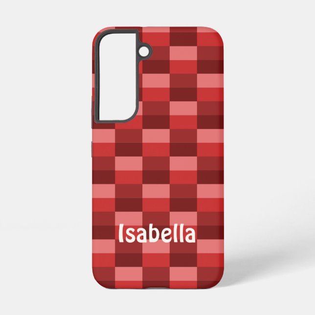 Red Shades Color Blocks Samsung Galaxy Case (Back)