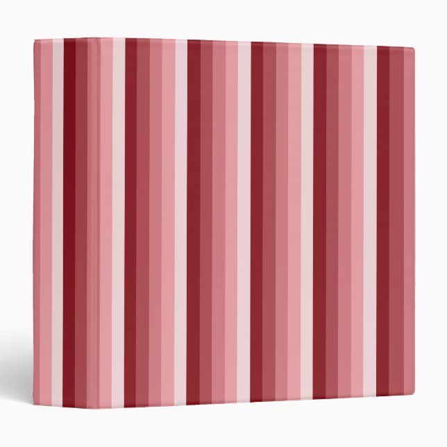 Red shadow stripes 3 ring binder (Front/Spine)