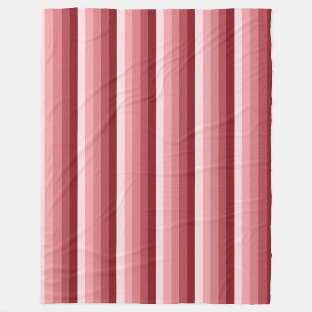 Red shadow stripes fleece blanket (Front)