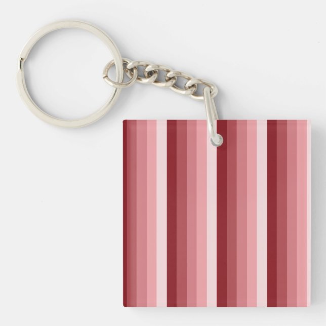 Red shadow stripes keychain (Front)