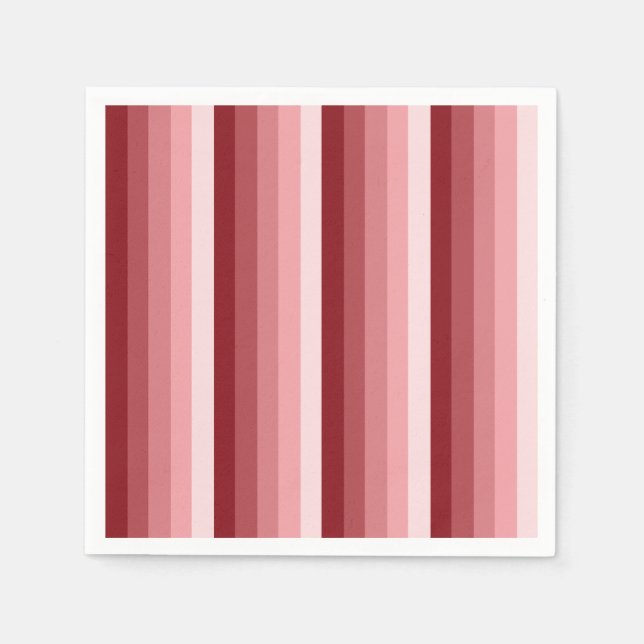 Red shadow stripes napkins (Front)