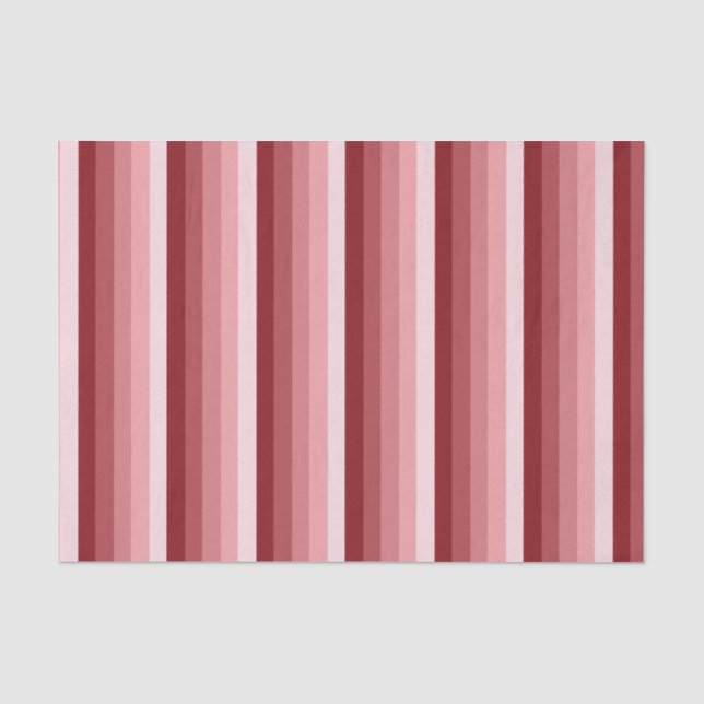 Red shadow stripes tissue paper (Front)